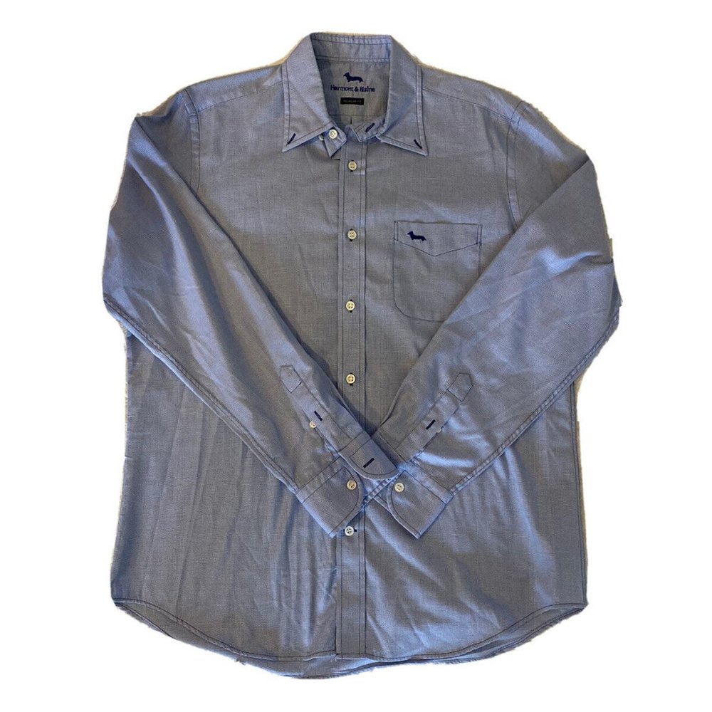 Harmont & Blaine Blue & White Check Shirt Size XL